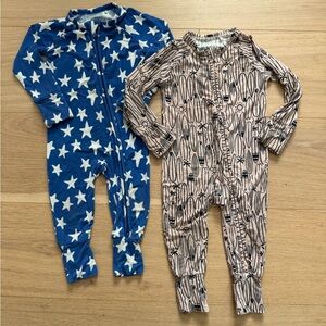 Set of 2 In My Jammers 6-9 Zipper Bamboo Pjs